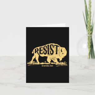 Alt Us National Park Resist Service T Shirt Bison  Card
