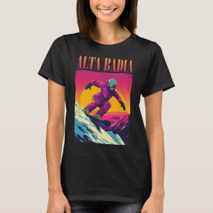 Alta Badia Italy Retro Snowboard Italia T-Shirt