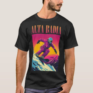 Alta Badia Italy Retro Snowboard Italia T-Shirt