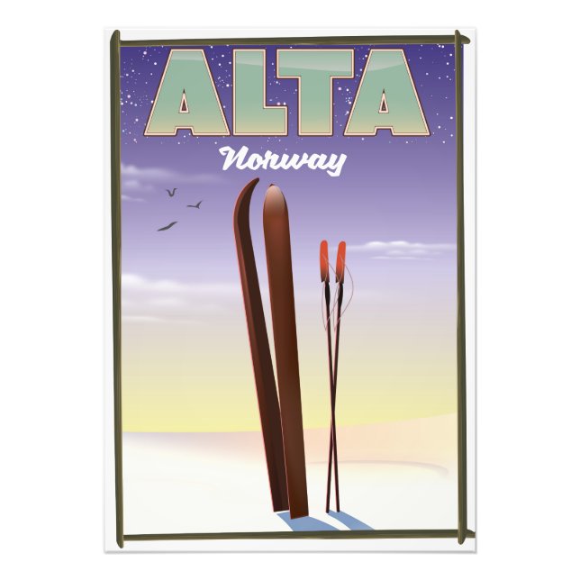 ALTA Norway ski travel poster (Front)