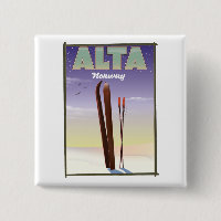 ALTA Norway ski travel poster