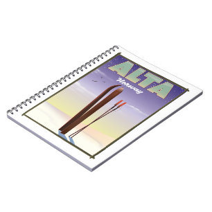 ALTA Norway ski travel poster Notebook