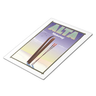 ALTA Norway ski travel poster Notepad