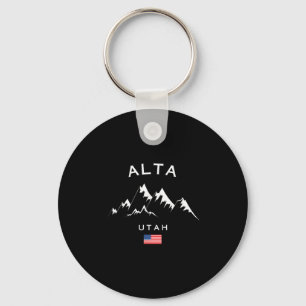 Alta Ski Resort Rocky Mountains Skiing Souvenir Ut Key Ring