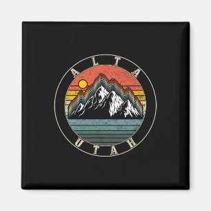 Alta Ski Utah Souvenir Skier Skiing Snowboarding M Magnet