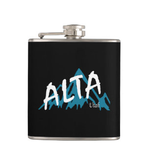 Alta Utah Mountains Hip Flask