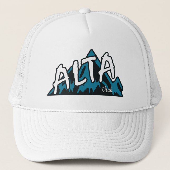 Alta Utah Mountains Trucker Hat (Front)