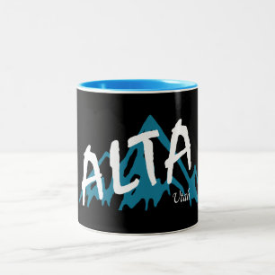 Alta Utah Mountains Two-Tone Coffee Mug