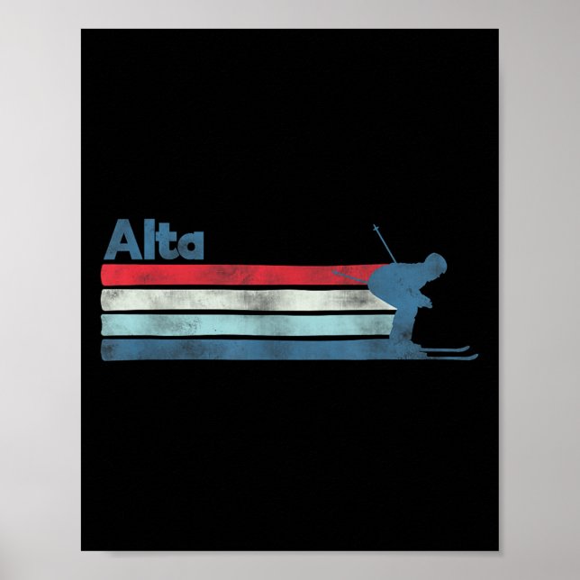 Alta Utah Retro Ski  Poster (Front)
