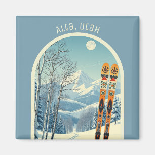 Alta Utah ski area ski vacation Magnet