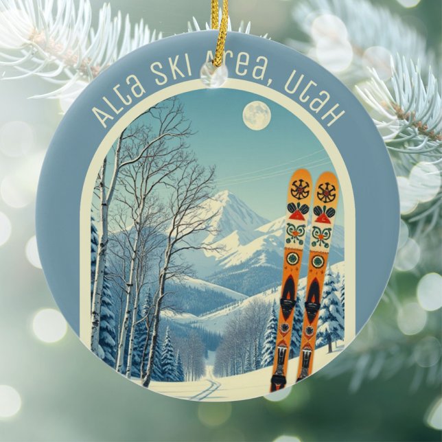 Alta Utah ski area souvenir  Ceramic Ornament (Creator Uploaded)