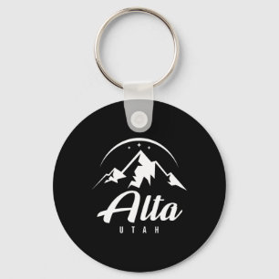 Alta Utah Ski Resort Skiing Snowboarding Key Ring