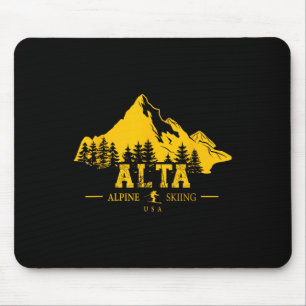 Alta Utah Usa Ski Resort Alpine Skiing Wasatch Mou Mouse Pad