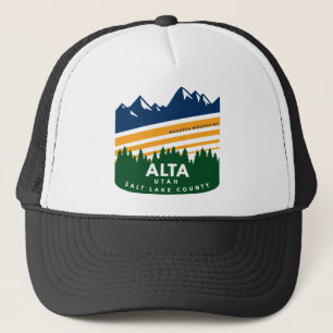 Alta Utah Wasatch Mountains Trucker Hat