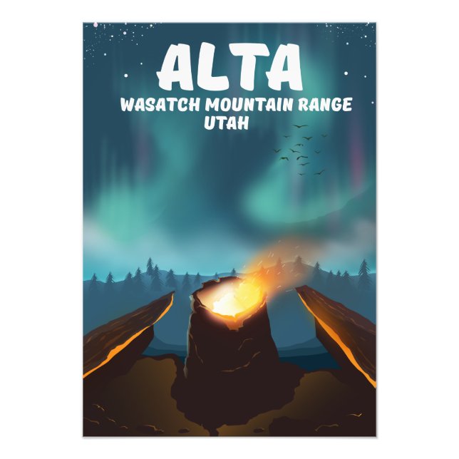 Alta Wasatch Mountain Range Utah Photo Print (Front)
