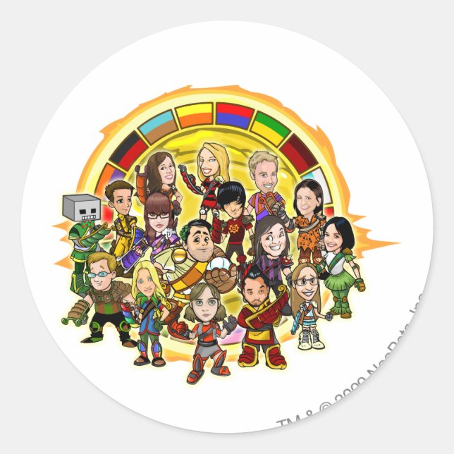 Altador Cup Staff Group Classic Round Sticker (Front)