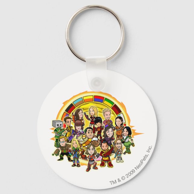 Altador Cup Staff Group Key Ring (Front)