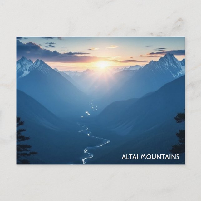 Altai Mountains Mongolia travel Postcard (Front)