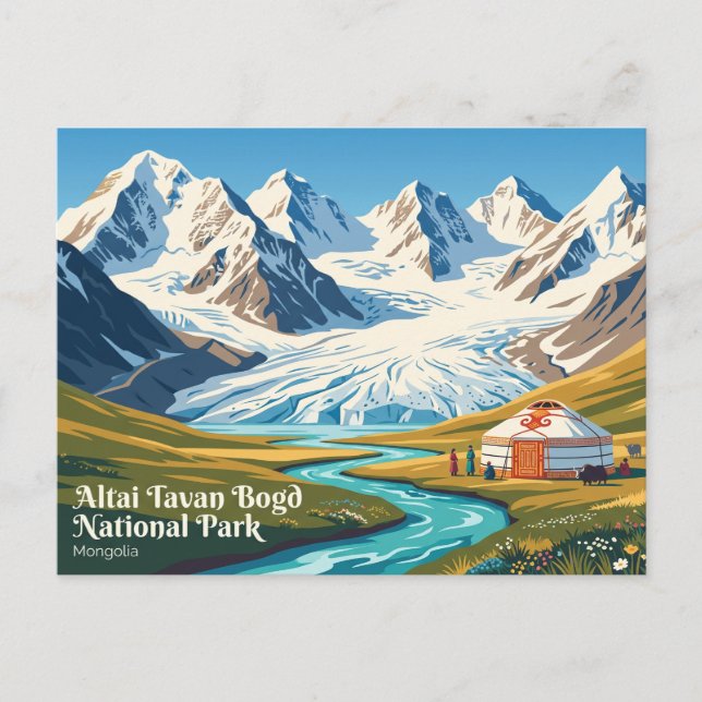 Altai Tavan Bogd National Park Mongolia Postcard (Front)