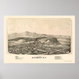 Altamont, NY Panoramic Map - 1889 Poster
