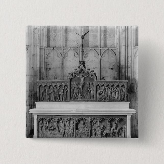 Altar and two altarpieces decorated 15 cm square badge (Front)