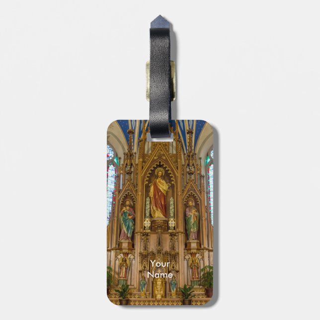 Altar At St Peter Luggage Tag (Back Vertical)