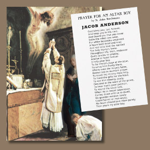 Altar Boy Prayer for Catholic Priest Vocations Card