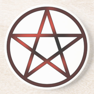 Altar Pentacle - Red Coaster