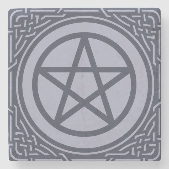 Altar Pentacle - Sea Stone Coaster (Front)