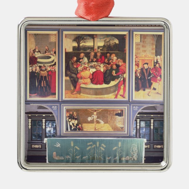 Altar with a Triptych depicting Metal Tree Decoration (Front)