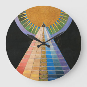 Altarpiece, Group X, No.1 by Hilma af Klint Large Clock