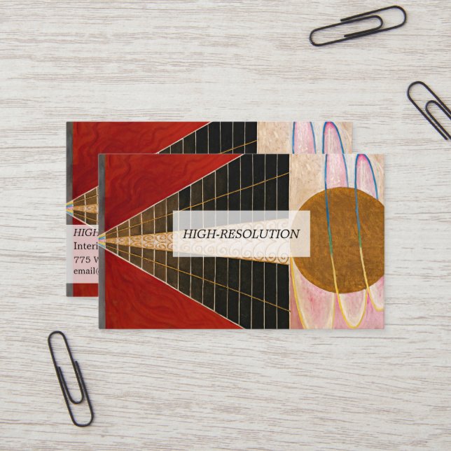 Altarpiece, Group X, No.2 by Hilma af Klint Business Card (Front/Back In Situ)