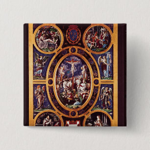 Altarpiece of Sainte-Chapelle 15 Cm Square Badge