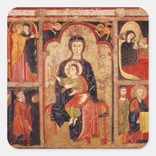 Altarpiece of St. Maria de Avila Square Sticker