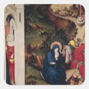 Altarpiece of the Chartreuse de Champmol Square Sticker
