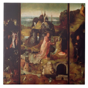 Altarpiece of the Hermits (oil on panel) Ceramic Tile