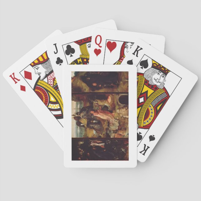 Altarpiece of the Hermits (oil on panel) Playing Cards (Back)