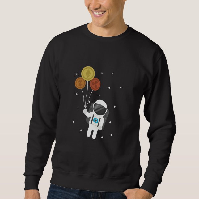 Altcoins Astronaut Crypto Blockchains Wallet Crypt Sweatshirt (Front)