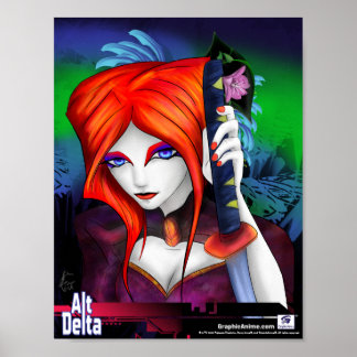 AltDelta Art Series : Shiki with Sword Poster