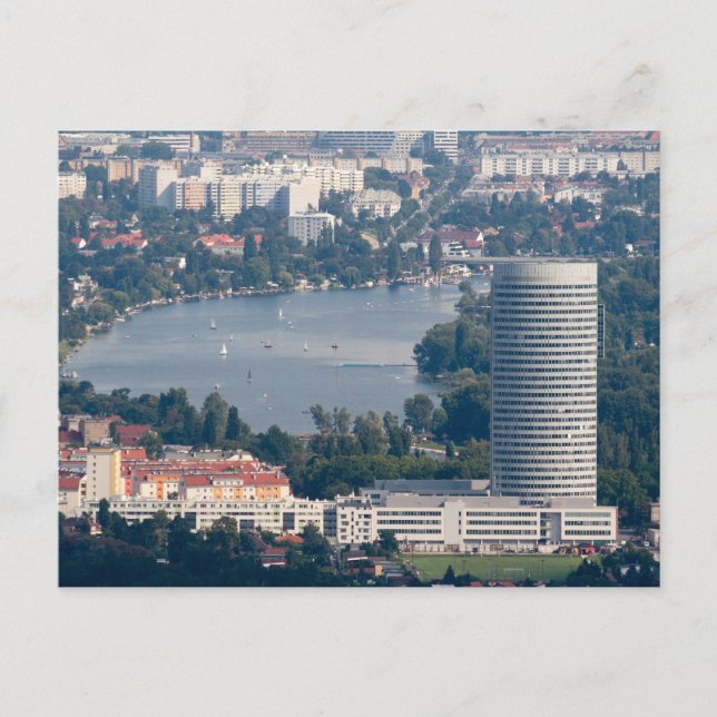 Alte Donau, Floridotower Postcard (Front)