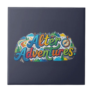 Alter Adventures – Bold Adventure Graphic T-Shirt Ceramic Tile