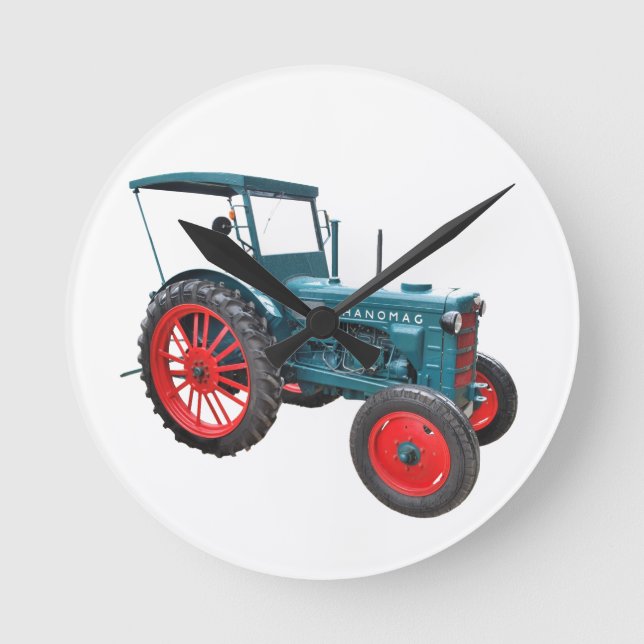 Alter Traktor Round Clock (Front)