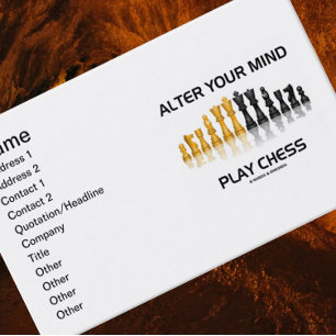 Alter Your Mind Play Chess (Reflective Chess Set) Business Card