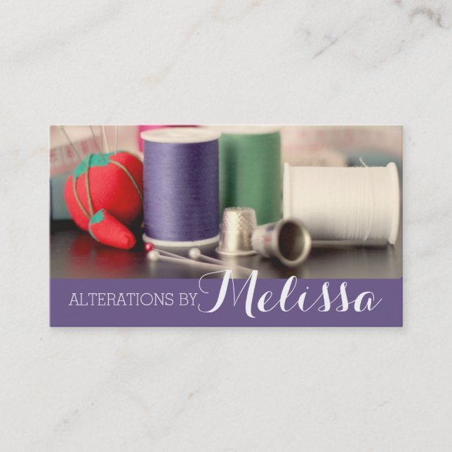 Alteration, Tailor , Tailor, Seamstress Business Card (Front)