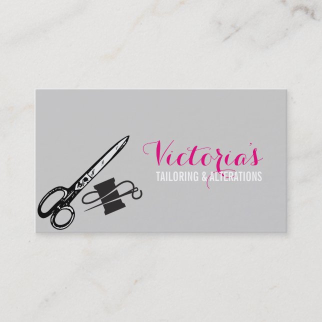 Alteration, Tailor , Tailor, Seamstress Business Card (Front)