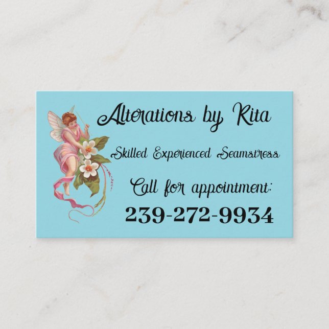 Alterations by Rita Business Card (Front)