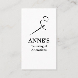 Alterations, Tailoring, Seamstress, Tailor Busines Business Card