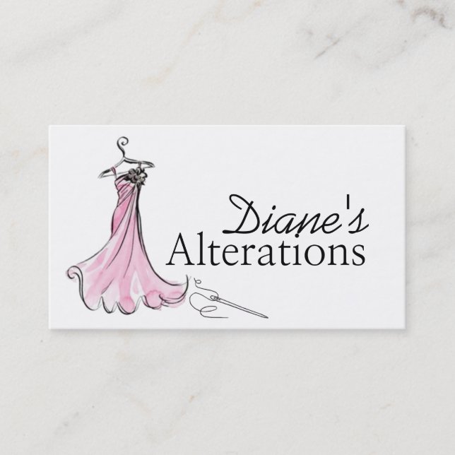 Alterations, Tailoring, Seamstress, Tailor Business Card (Front)