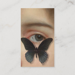Altered Art Black Butterfly and Eye Business Card