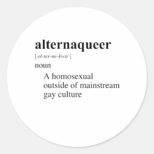 ALTERNAQUEER CLASSIC ROUND STICKER